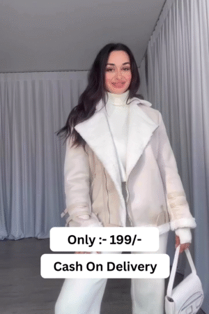 Women's Faux Shearing Moto Jacket Thick Lined Parka Winter Shearling Coat Leather Jacket